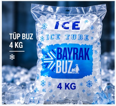 Bayrak Buz 4 KG tüp buz paketleri